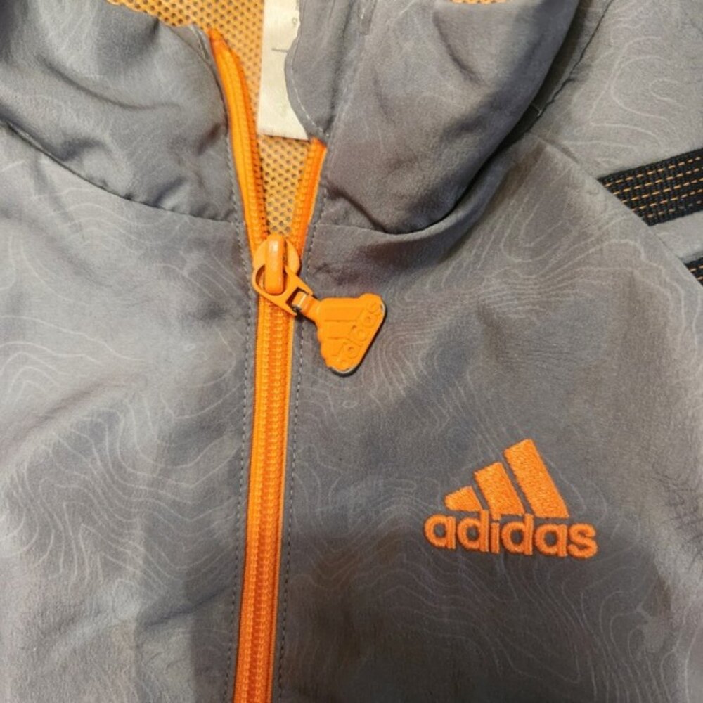 Adidas Disney Planes Windbreaker Jacket Grey Orange Toddler Boys 2T Track Jacket - Picture 5 of 5